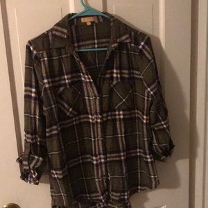 Green, soft flannel